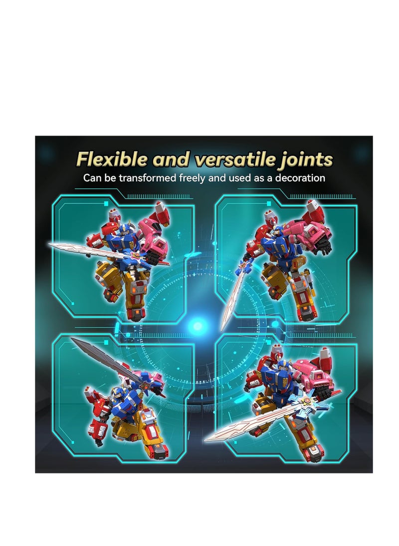KASTWAVE Transforming Toys - 5-in-1 Transforming Vehicles Playset Include Motorcycles, Planes, Go-Karts -STEM Stacking Car Kit, Transforming Robots, Birthday Gift for Toddler Kids 6 Years Old Boys Girls  - Image 3