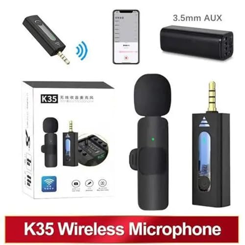 CHAMPKIA K-35 Dual Wireless Collar Mic 3.5mm Plug & Play Lavalier Microphone for DSLR, YouTube, Interview, Vlogging & Live Streaming (K-35) - Image 5
