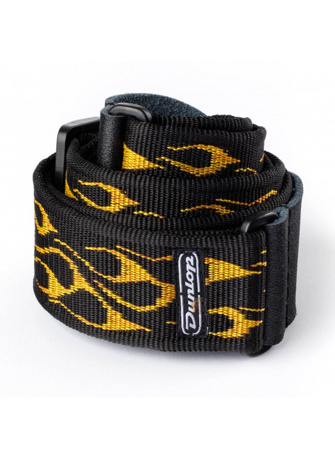 JIM DUNLOP Dunlop D3811OY Flambe Yellow Strap 