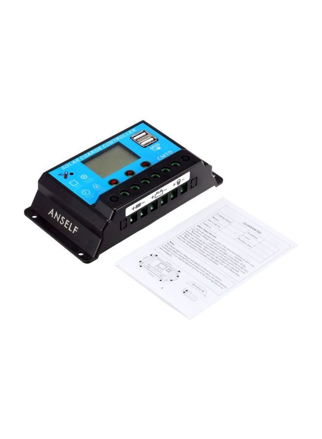 NIBEMINENT LCD Solar Charge Controller Black/Blue 14x4x8centimeter - Image 3