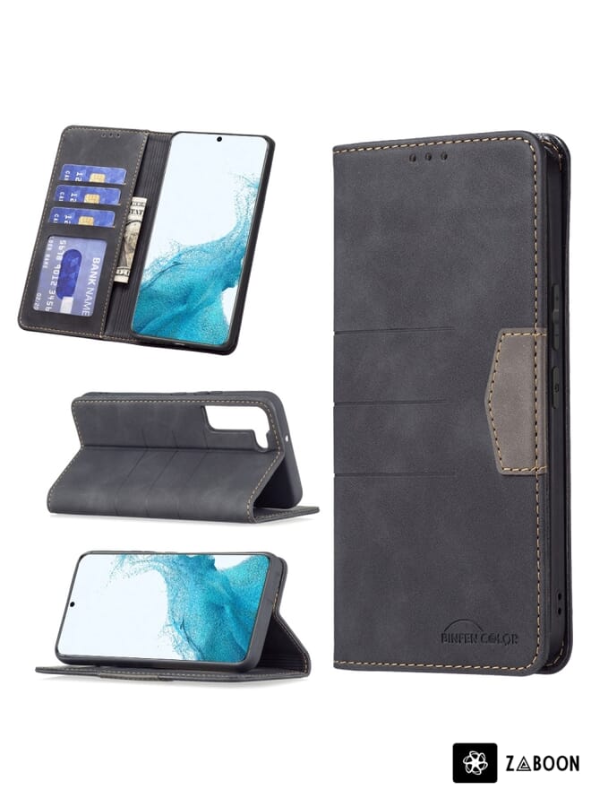 Zaboon Protective Case For Samsung Galaxy S22 5G Magnetic Splicing Leather - Image 1
