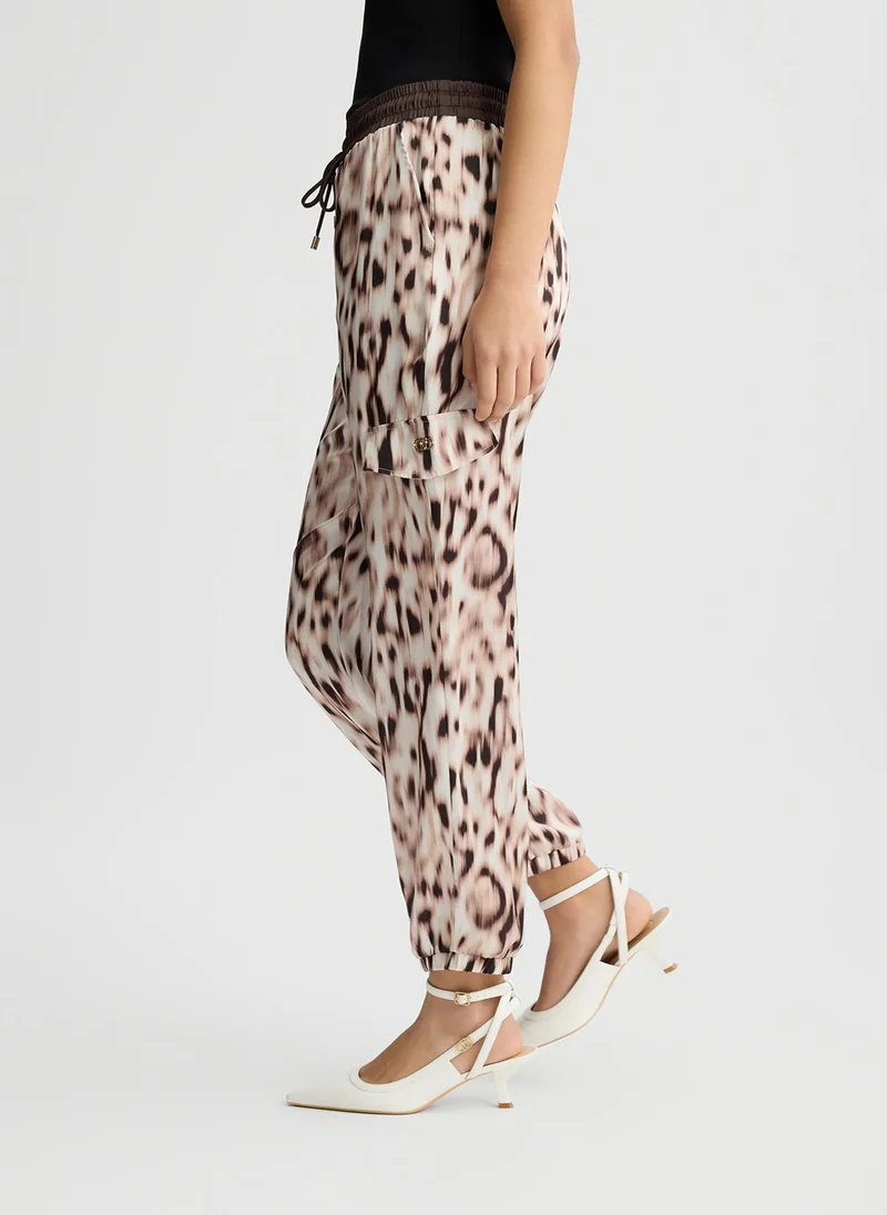 Liu Jo Printed satin jogging trousers