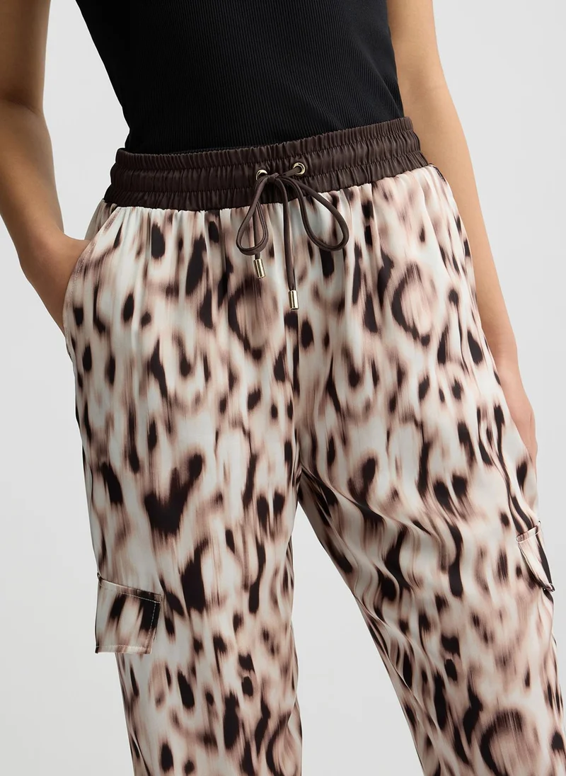 Liu Jo Printed satin jogging trousers