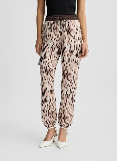 Liu Jo Printed satin jogging trousers
