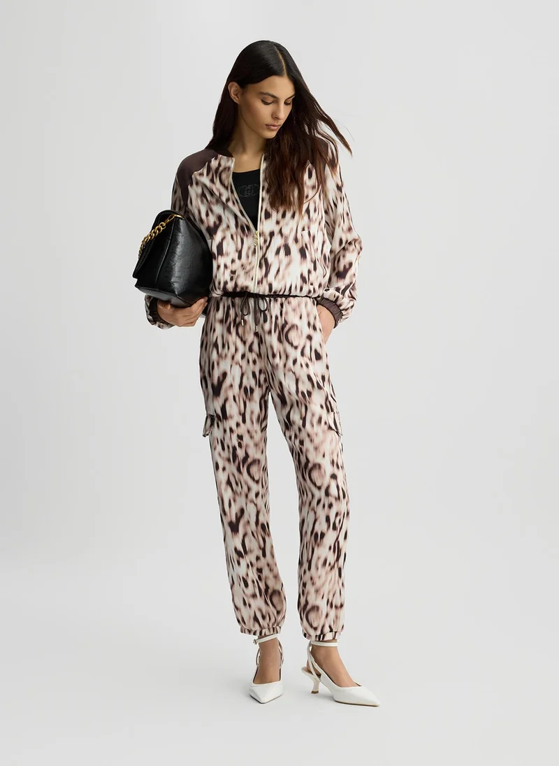 Liu Jo Printed satin jogging trousers