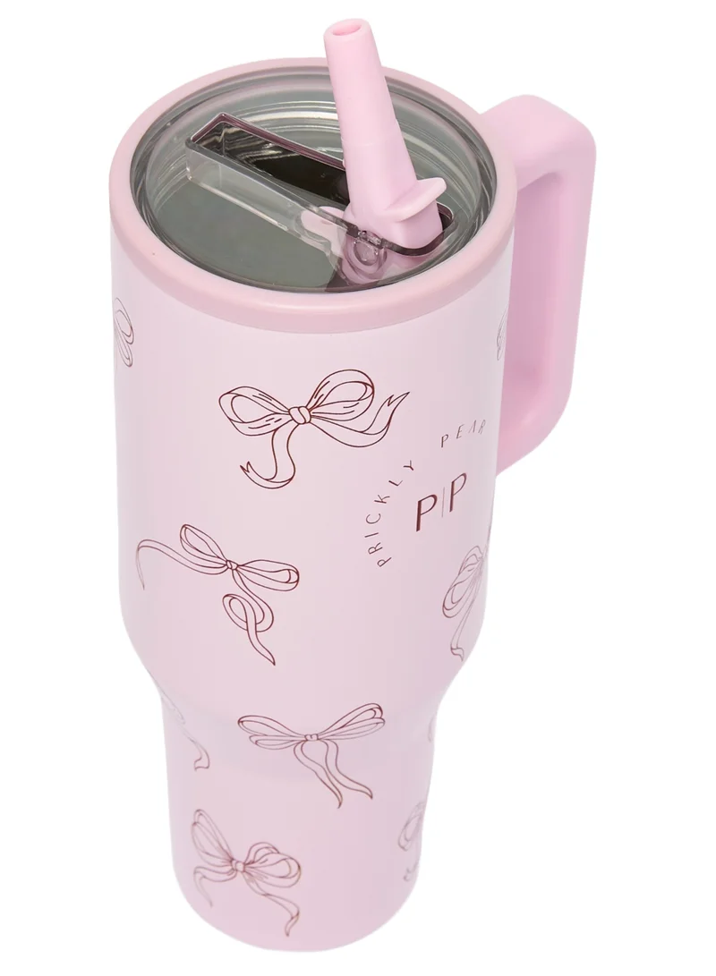 Prickly Pear Stainless Steel Water Bottle 40 Oz Hydrator Pretty Bows