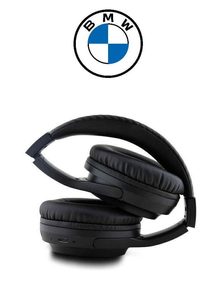 بي إم دبليو سماعة رأس بلوتوث لاسلكية بوقت تشغيل حتى 30 ساعة، سماعات فوق الرأس بصوت قوي واضح، ومايكرفون مزود بخاصية عزل الضجيج لمكالمات واضحه بدون ضوضاء، ومزودة بمساعد الصوتي, مقاومة للعرق والرذاذ بمعيار IPX4، بتصميم وخامات معتمده من BMW, باللون الأسود. - Image 5