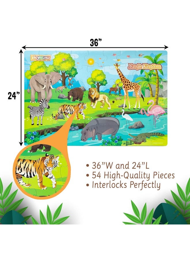 Zigyasaw Kid - Jungle Kingdom Premium Giant Cardboard Floor Puzzle Game|Puzzle Game|Puzzle Size 36 Inches X 24 Inches When Assembled|Pre School Game Equipment - Large Floor Puzzle - 54 Pieces  - Image 5