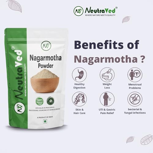 NeutraVed Nagarmotha Powder 100g | Also Know as Nutgrass, Mustak | Stand Up Ziplock Pouch Reusable Pack of one 100g - Image 3