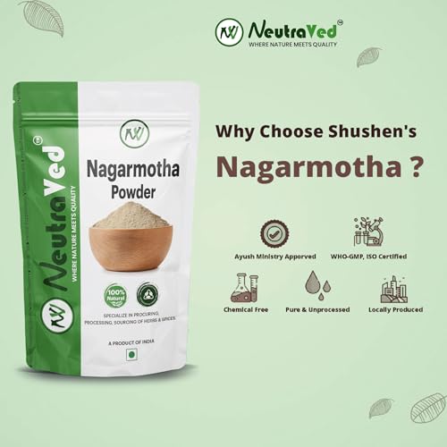 NeutraVed Nagarmotha Powder 100g | Also Know as Nutgrass, Mustak | Stand Up Ziplock Pouch Reusable Pack of one 100g - Image 4