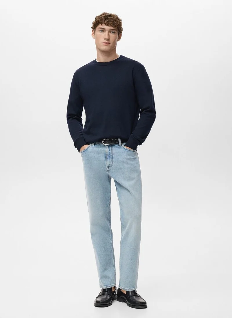 Mango Man  Ben cropped tapered-fit jeans for Men | Best Price UAE