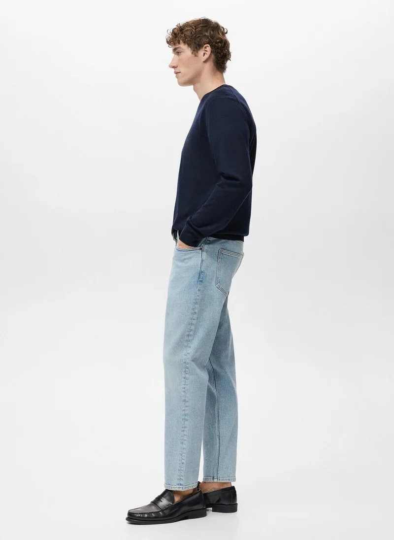 Mango Man  Ben cropped tapered-fit jeans for Men | Best Price UAE