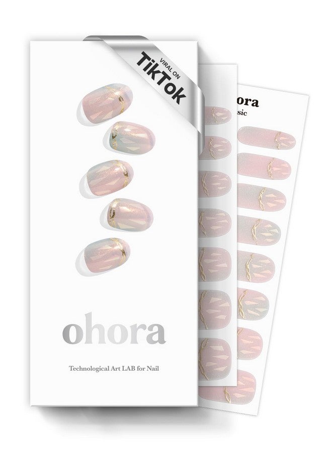 اوهورا شرائح أظافر جل شبه معالجة من أوهورا (لون حورية البحر الوردي) - تعمل مع أي مصباح أظافر، بجودة الصالون، تدوم طويلاً، سهلة الاستخدام والإزالة - تتضمن 2 وسادة تحضير، مبرد أظافر وعصا خشبية - Image 1