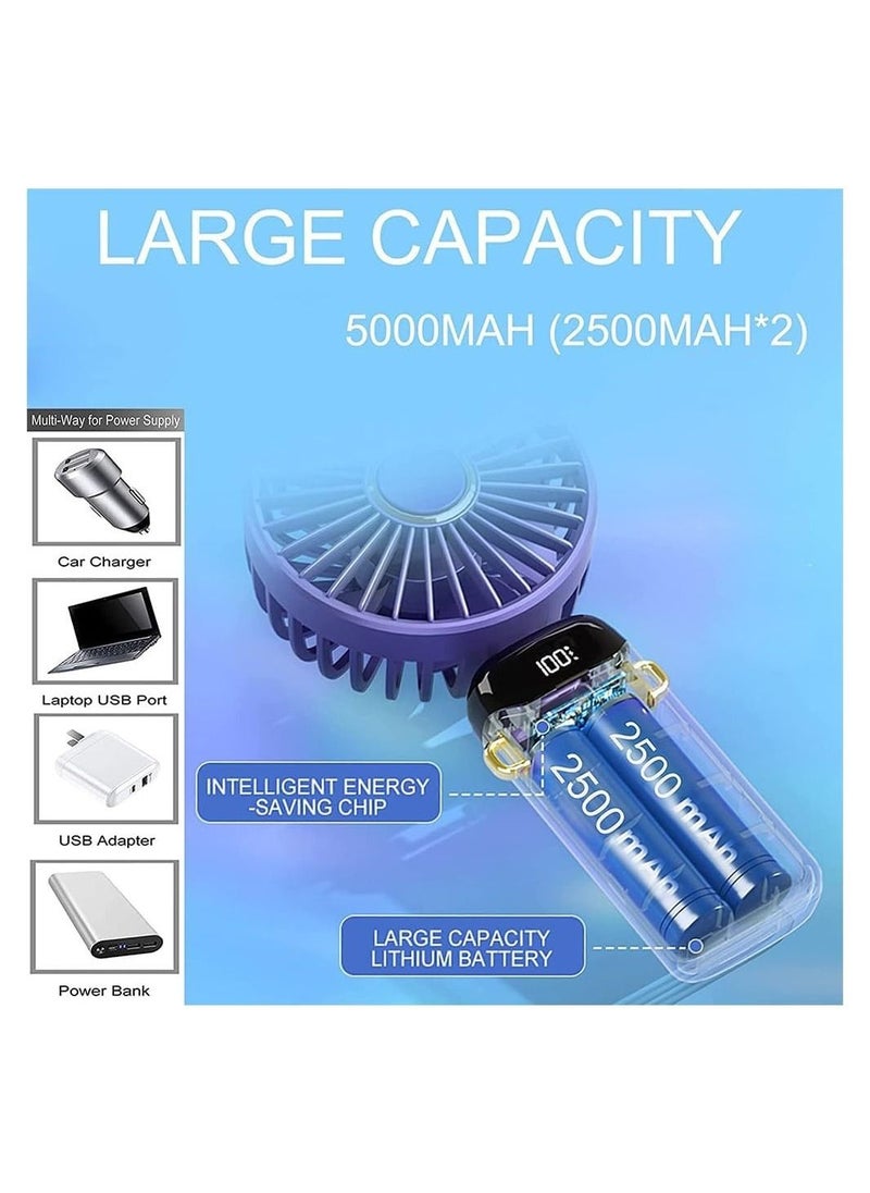 Mini Handheld Fan,Foldable Mini Fan,Portable Personal Fan,90° Adjustable,USB Rechargeable