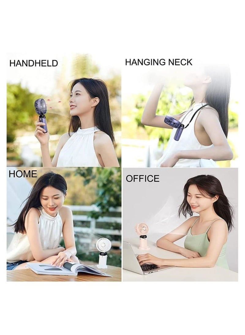 Mini Handheld Fan,Foldable Mini Fan,Portable Personal Fan,90° Adjustable,USB Rechargeable