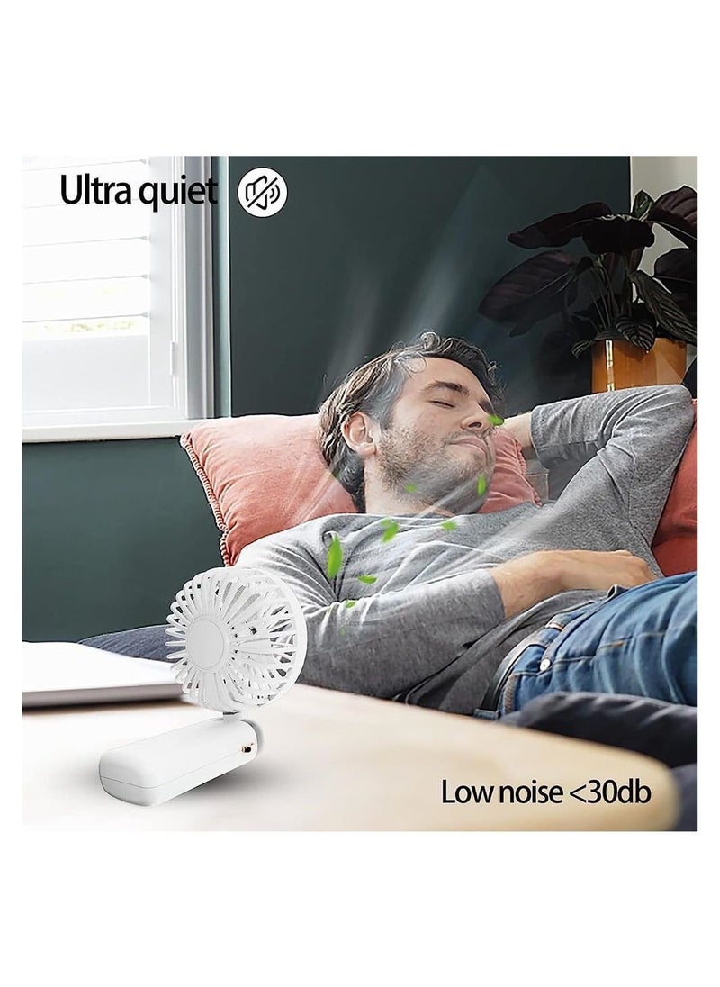 DMG TECH Mini Handheld Fan,Foldable Mini Fan,Portable Personal Fan,90° Adjustable,USB Rechargeable  - Image 4