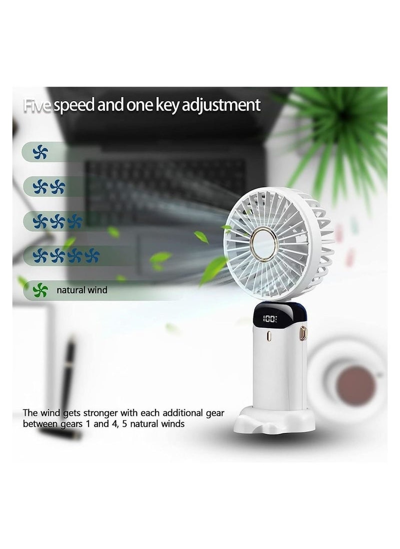 DMG TECH Mini Handheld Fan,Foldable Mini Fan,Portable Personal Fan,90° Adjustable,USB Rechargeable  - Image 2