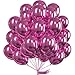 PartyWoo Metallic Hot Pink Balloons 50 pcs 12 Inch Metallic Pink Magenta Fushsia Latex Helium Balloons for Birthday Valentines Day Bachelorette Wedding Baby Shower Party Decorations PinkG114 - Image 2
