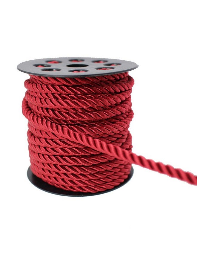PAMIR TONG 5Mm 3 Braided 20 Yards Cord Thread Decorative Twisted Satin Polyester Twine Cord Rope String Thread Shiny Cord Choker Thread Diy Cord Jewelry Findings Gd20Sc150 (Maroon) - Image 2