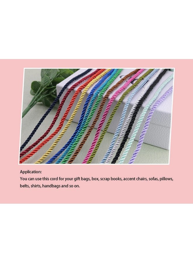 PAMIR TONG 5Mm 3 Braided 20 Yards Cord Thread Decorative Twisted Satin Polyester Twine Cord Rope String Thread Shiny Cord Choker Thread Diy Cord Jewelry Findings Gd20Sc150 (Maroon) - Image 3