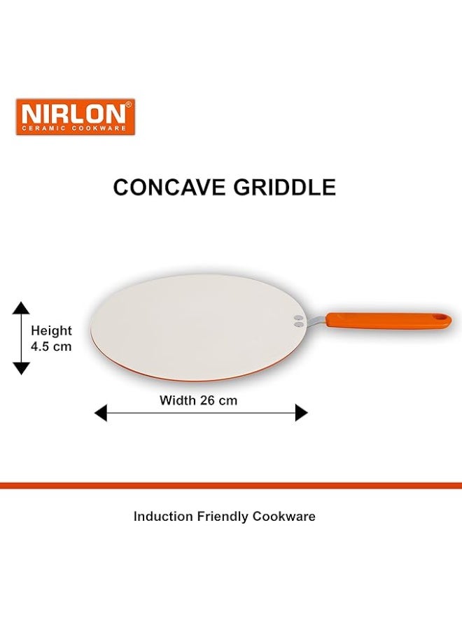 Nirlon Aluminium Non-Stick Ceramic Non-Toxic Cookware Set - 1 Concave Tawa, 1 Deep Kadhai with Glass Lid, 1 Casserole with Glass Lid - Image 3