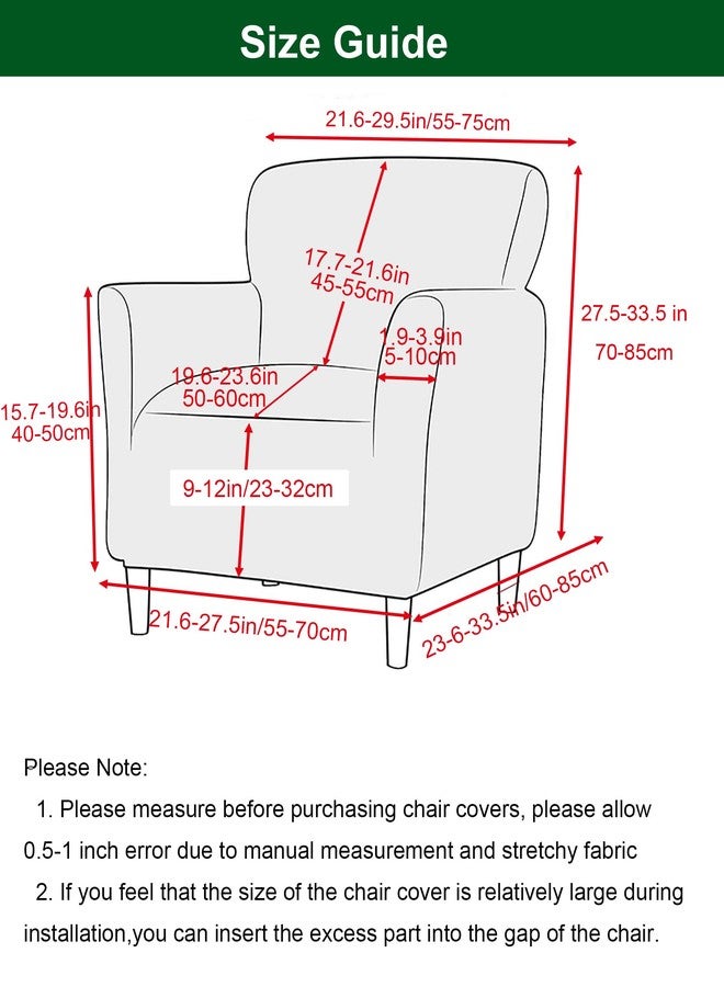 CRFATOP Printed Stretch Chair Slipcovers with Arms for Living Room 1 Piece Accent Chair Covers Soft Banquet Chair Covers Saucer Armchair Furniture Protector Office Reception Reading Sofa,A52 - Image 2
