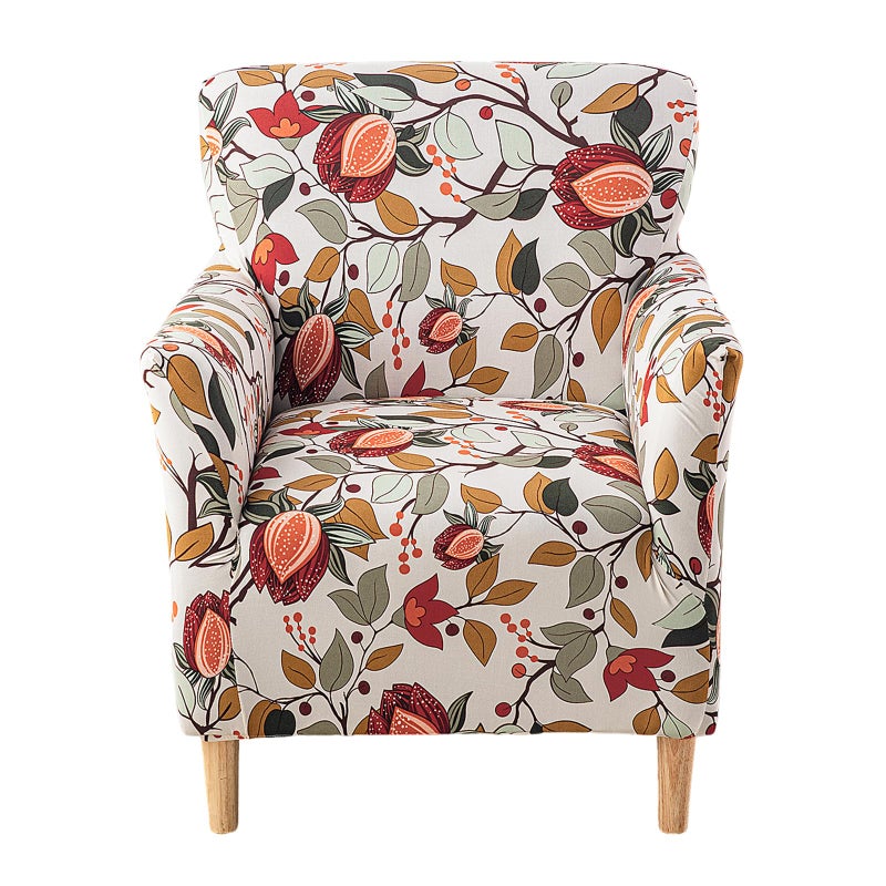 CRFATOP Printed Stretch Chair Slipcovers with Arms for Living Room 1 Piece Accent Chair Covers Soft Banquet Chair Covers Saucer Armchair Furniture Protector Office Reception Reading Sofa,A52 - Image 1