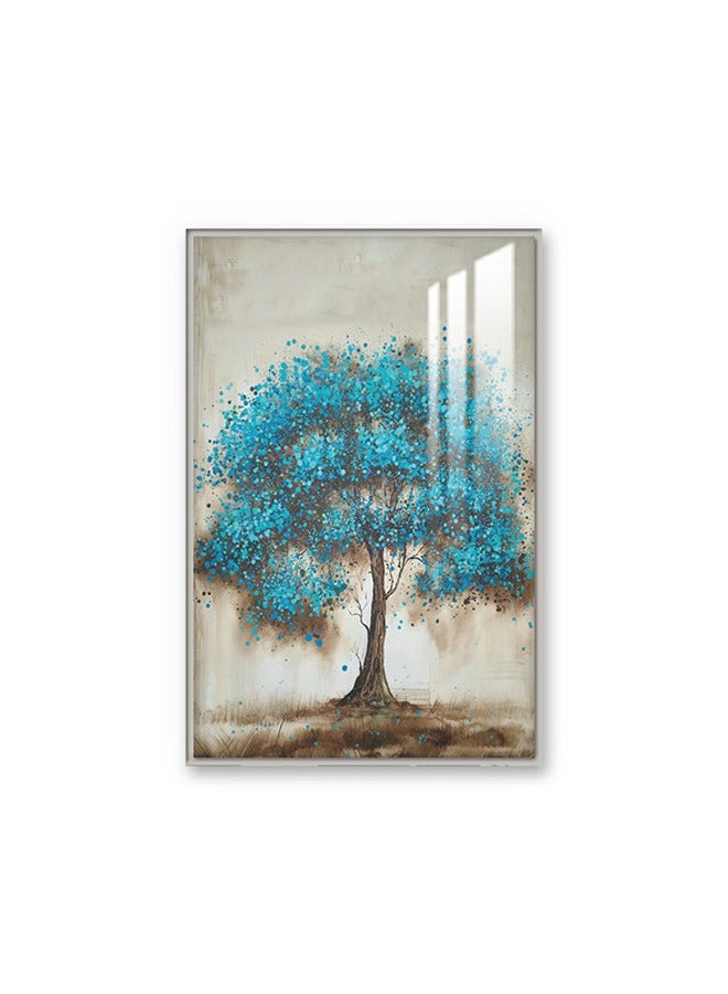 ماركتنا لوحة جدارية120×80سم مع برواز فضي وطبقة اكريلك شفاف بتصميم تجريدي - Image 2