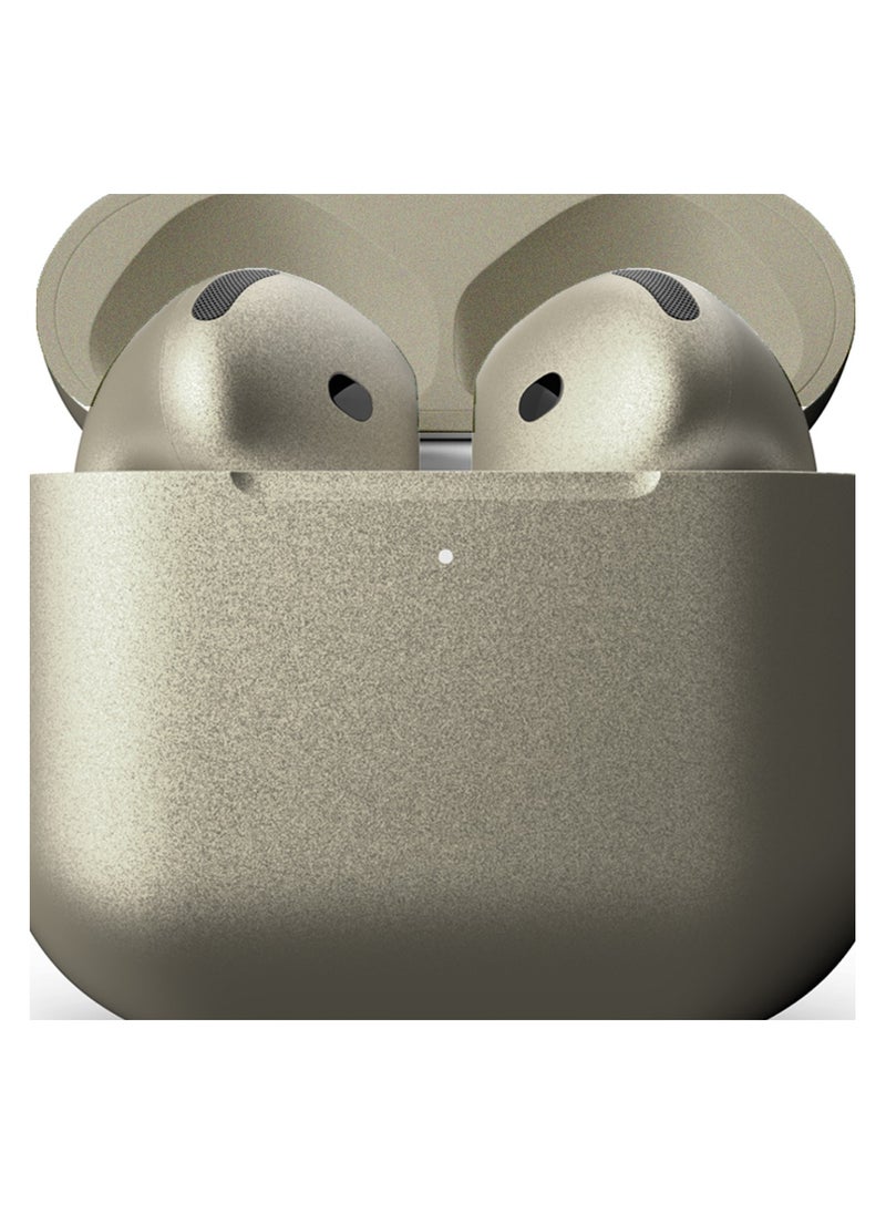 Craft - MERLIN CRAFT CUSTOMIZED APPLE AIRPODS 4 NATURAL TITANIUM - Image 1