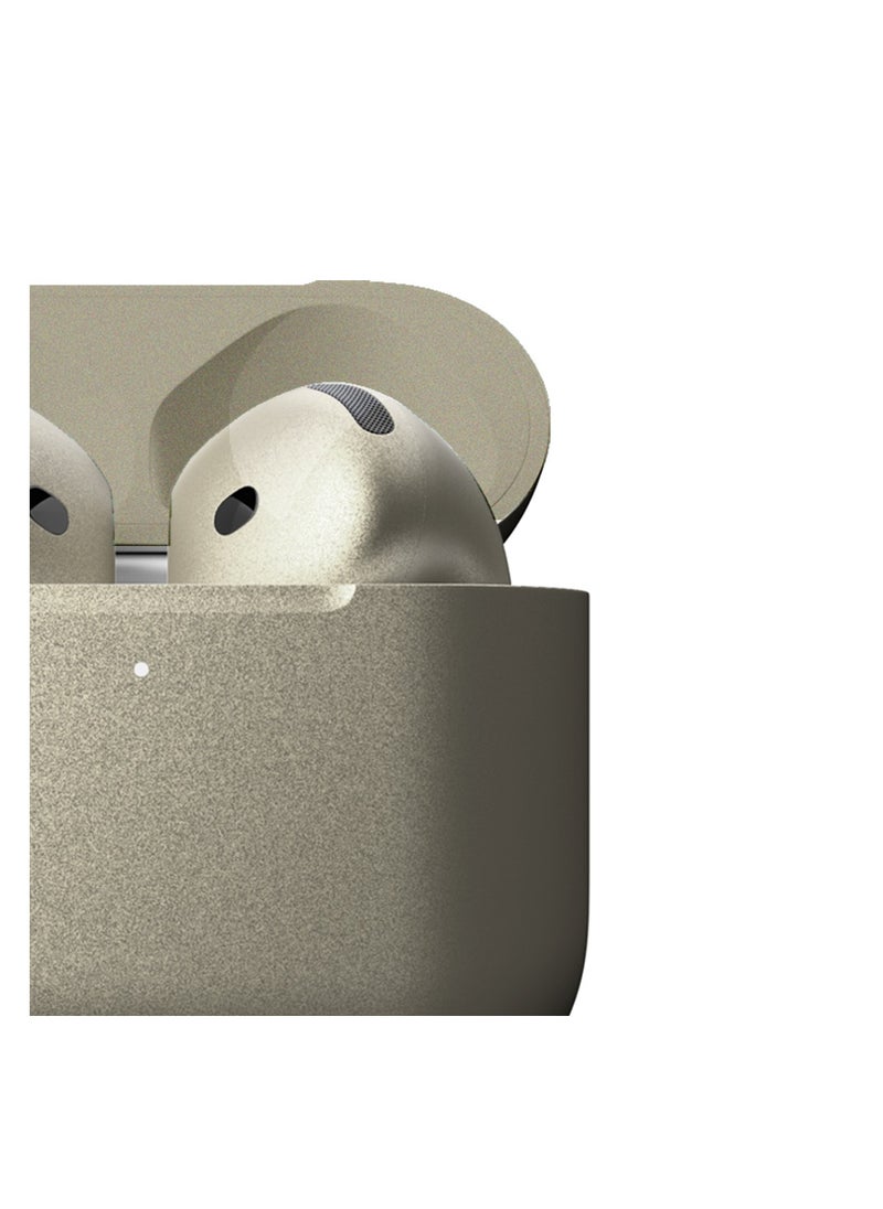 Craft - MERLIN CRAFT CUSTOMIZED APPLE AIRPODS 4 NATURAL TITANIUM - Image 1