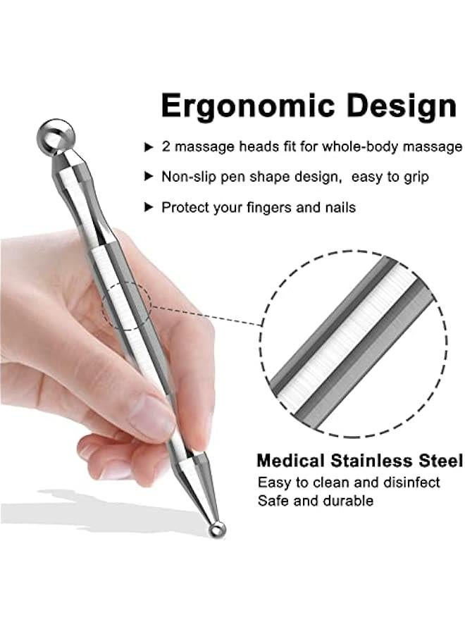 Generic Stainless Steel Acupuncture Pen for Full Body Deep Tissue Pain Relief and Facial Massage  - Image 2
