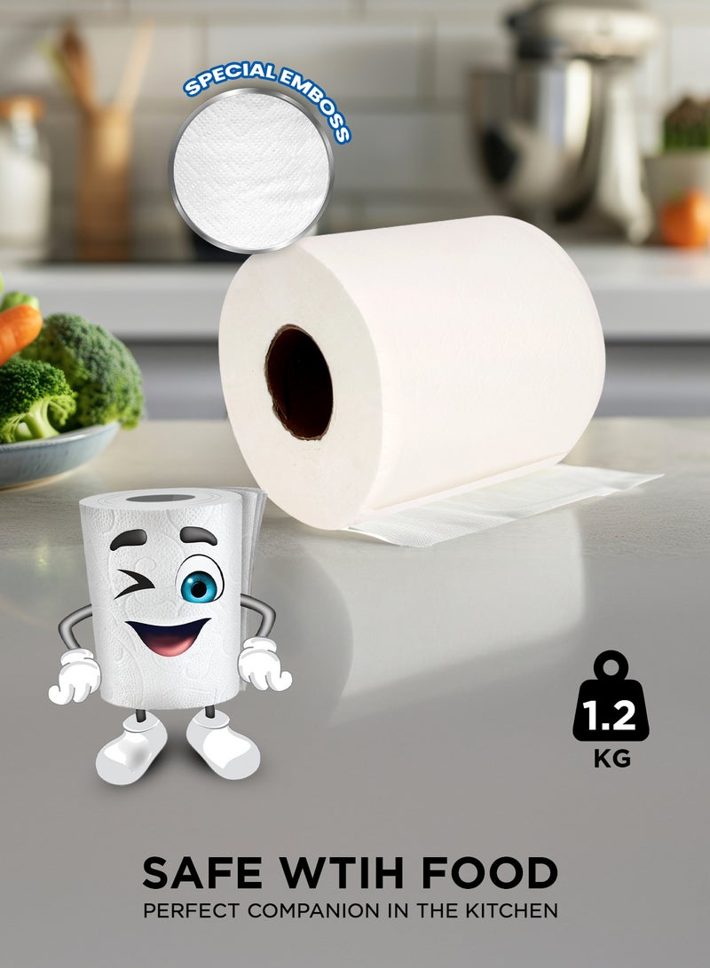 باكويل ورق تواليت 250 ورقة عبوة من 10 قطع لفافات مناديل الحمام الناعمة - Image 3