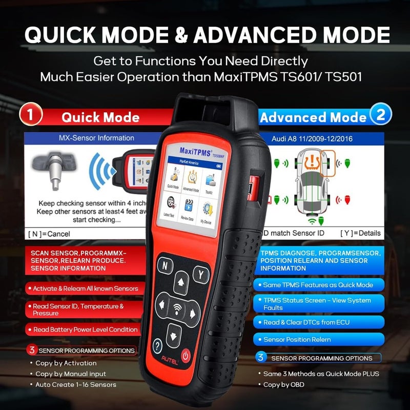 SBZmAMaxiTPMS TS508WF TPMS Programming Tool, 2025 WiFi Ver. of TS601 TS508 TS501 TS408, Activate/Relearn TPMS Sensors, Program MX Sensor, TPMS Diagnosis, Read/Clear TPMS Code, Free Lifetime UpdaterNmJh - Image 3