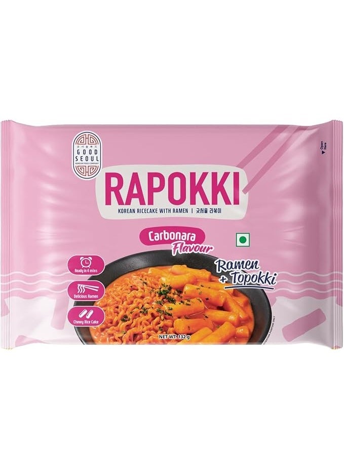 Good Seoul rabokki with ramen Carbonara Korean Ricecake 133 g - Image 1