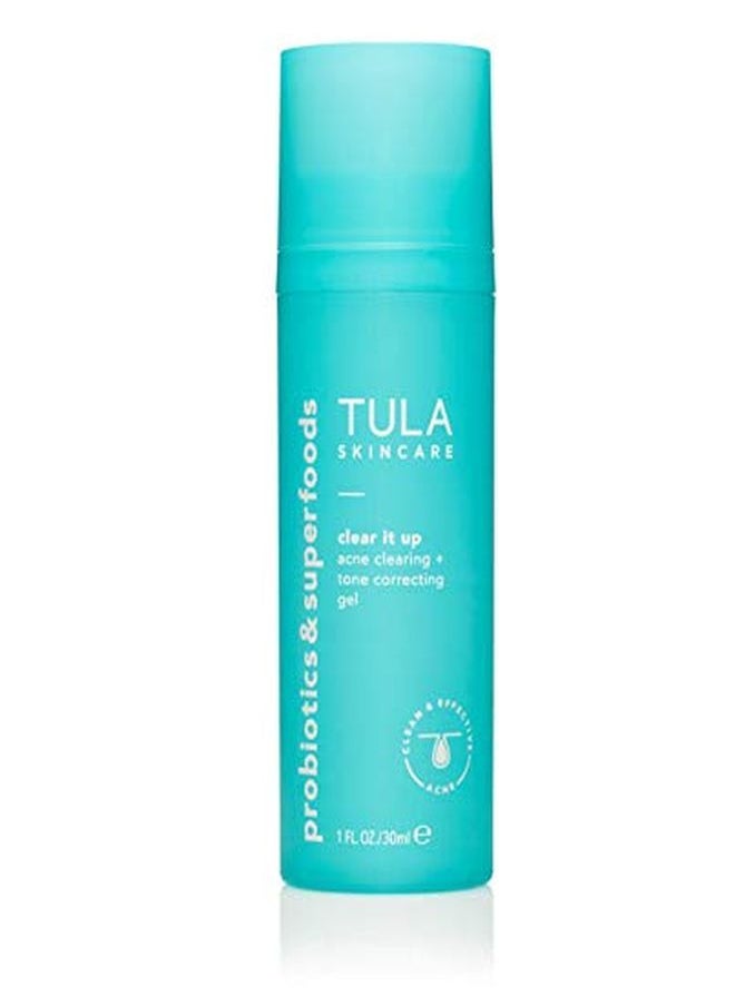 TULA Skin Care Clear It Up Acne Clearing + Tone Correcting Gel | Acne Treatment Clear Up Acne Prevent Breakouts & Brighten Marks Contains Salicylic Acid And Probiotic Extracts | 1 Fl Oz  - Image 1