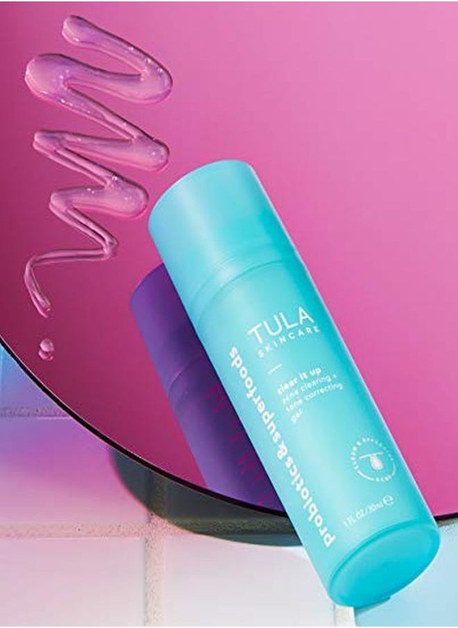 TULA Skin Care Clear It Up Acne Clearing + Tone Correcting Gel | Acne Treatment Clear Up Acne Prevent Breakouts & Brighten Marks Contains Salicylic Acid And Probiotic Extracts | 1 Fl Oz  - Image 3