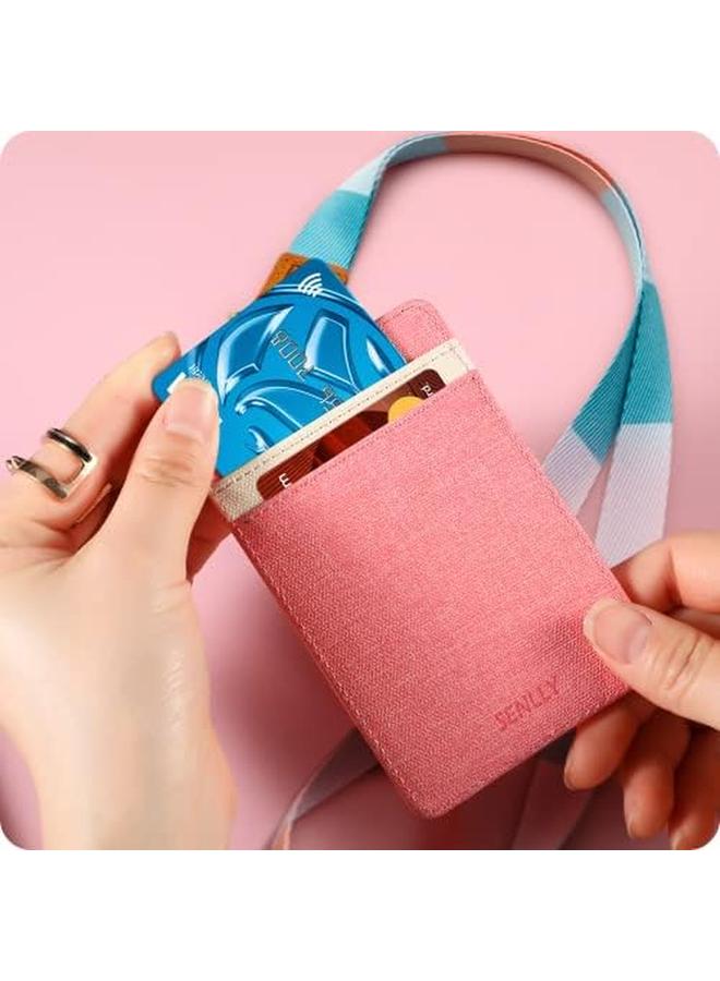SENLLY Id Card Holder With Lanyard Vertical Id Card Holder Card Badge Holder With Double Sided Card Slots  - Image 4