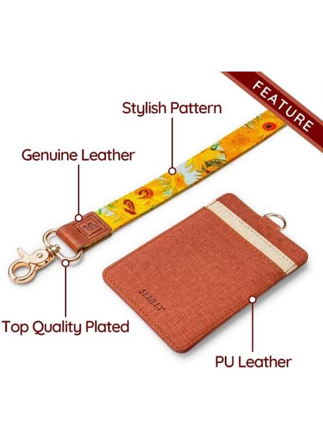 SENLLY Id Card Holder With Lanyard Vertical Id Card Holder Card Badge Holder With Double Sided Card Slots  - Image 2