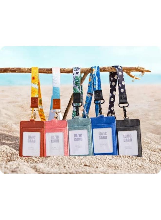 SENLLY Id Card Holder With Lanyard Vertical Id Card Holder Card Badge Holder With Double Sided Card Slots  - Image 3