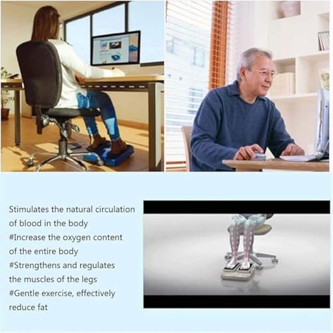 rayihni Leg Exerciser For Elderly Improve Circulation & Mobility Feet Mover For Joint Relief & Tired Legs Fatigue Mini Exercise Bike, Under Desk Bike Pedal Exerciser Portable Foot Arm Peddler Machine - Image 3