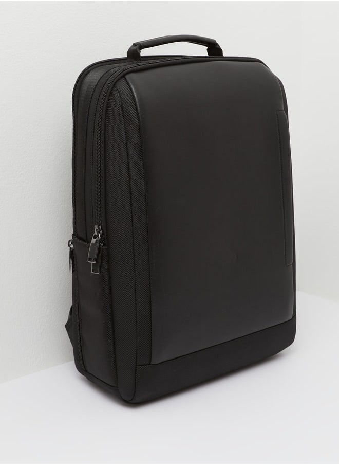 DUCHINI Men Solid Backpack With Zip Closure  - Image 2