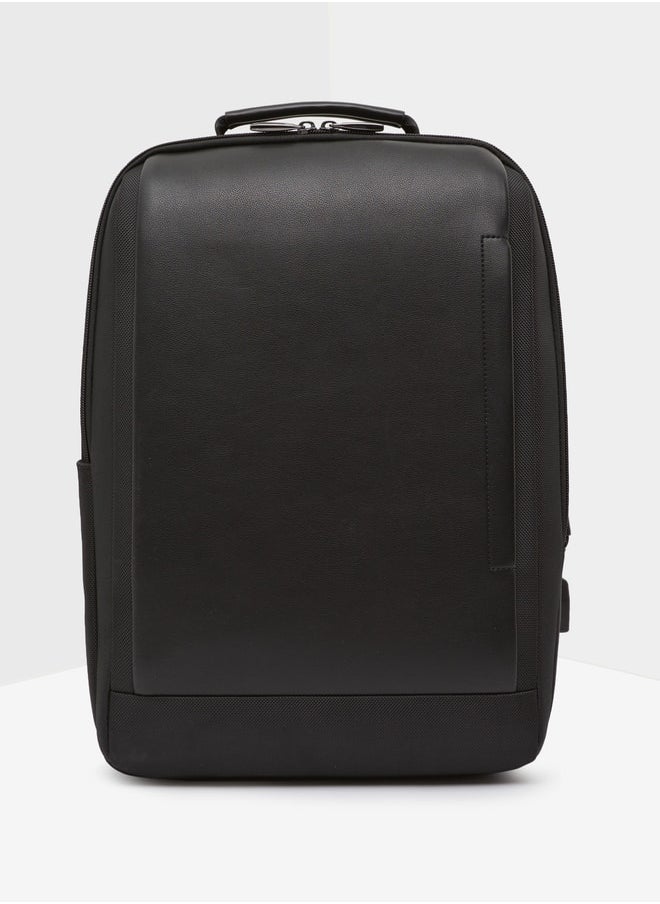 DUCHINI Men Solid Backpack With Zip Closure  - Image 1