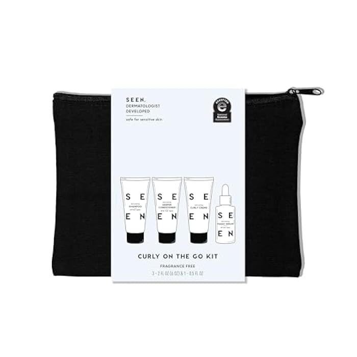 SEEN Curly On The Go Kit, Fragrance Free - Non-Comedogenic & Safe for Sensitive Skin - Curl-Defining Styling Hair Bundle - Anti Frizz - Heat Protectant - Image 3