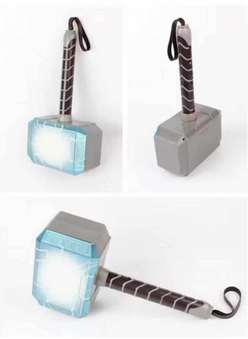 Child Cosplay Superhero Thor LED Light Luminous Sounding Hammer Quake Model Toy for Costume Party Stage Show Gift One Size - Image 3