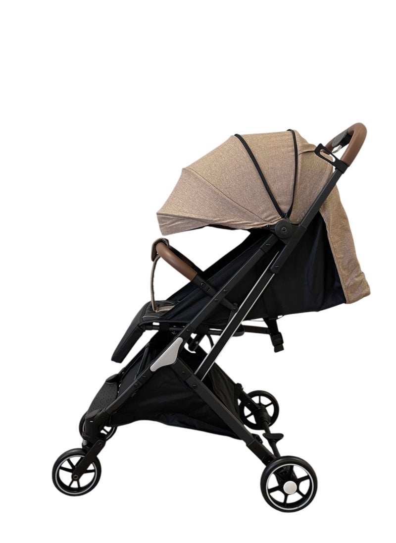 burbay Stylish Travel Stroller Lightweight Aluminum Frame One Second Fold with Hand Cart Perfect for Airplane Cabin  - Image 2