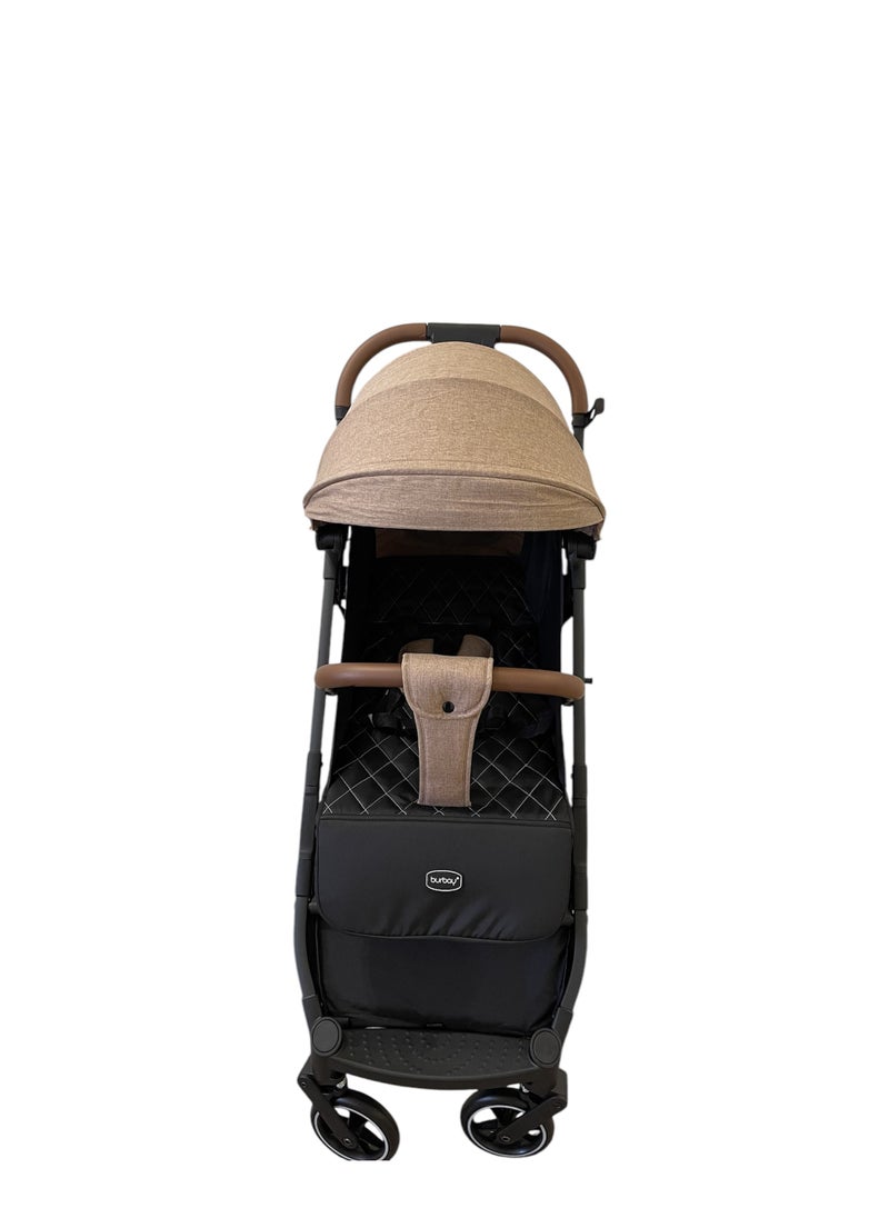 burbay Stylish Travel Stroller Lightweight Aluminum Frame One Second Fold with Hand Cart Perfect for Airplane Cabin  - Image 3