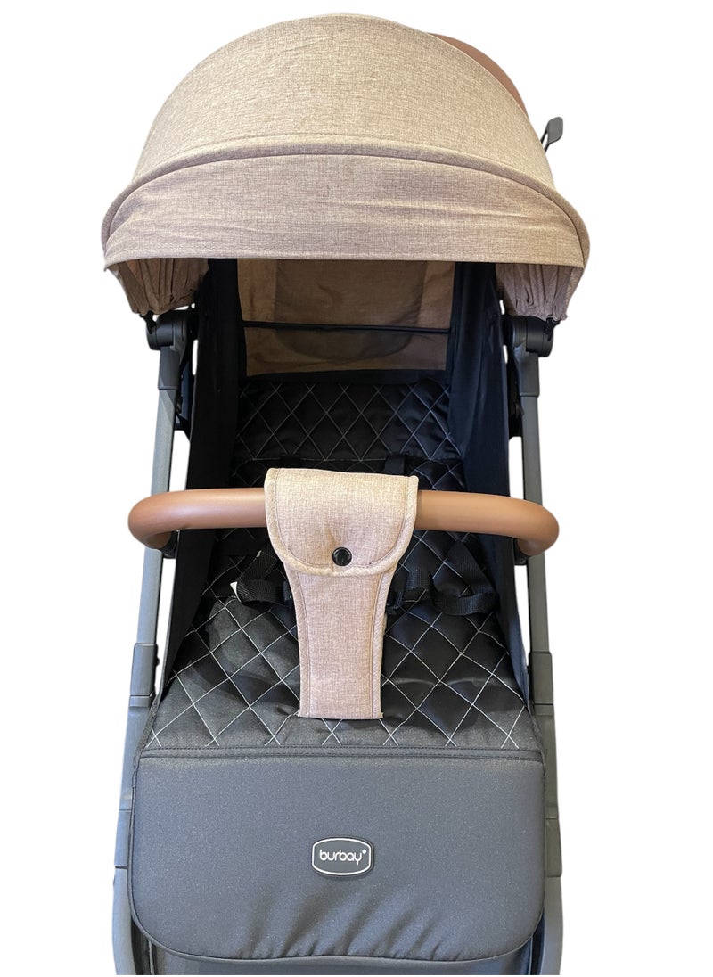burbay - Stylish Travel Stroller Lightweight Aluminum Frame One Second Fold with Hand Cart Perfect for Airplane Cabin - Image 1