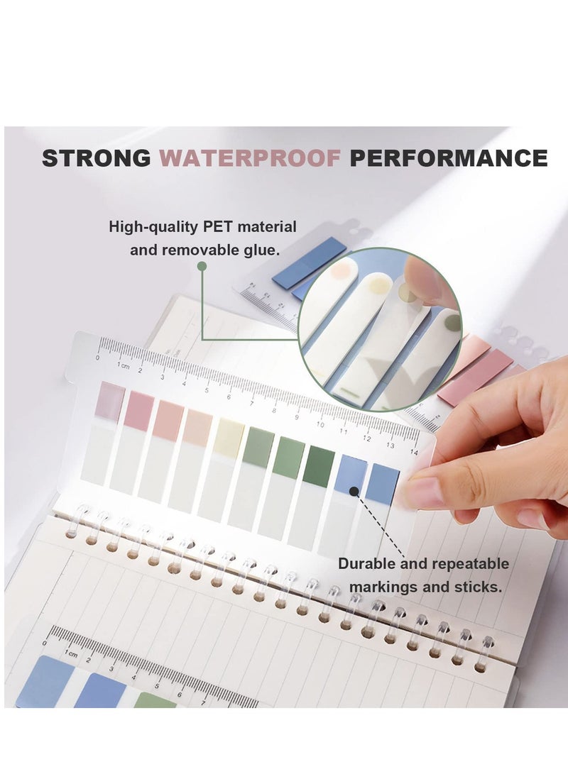 SOLARAE Index Tabs with Ruler, 1140 Pcs Sticky Notes Flags Colored Page, Writable and Positionable Book  for School, Office, Markers, Reading, Learning, Classify Files - Image 2