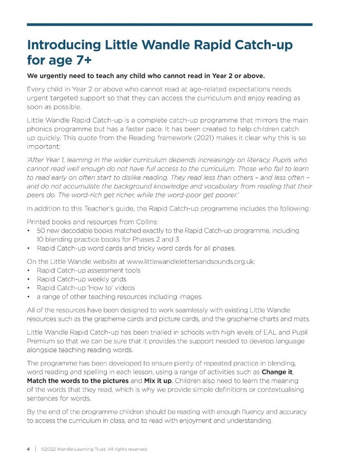 Rapid Catch-up for Age 7+ Teacher's Guide - Image 3