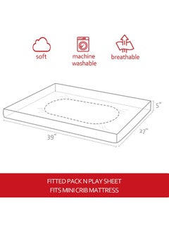 Moonsea Moonsea Pack and Play Sheets, 2 Pack Pack n Play Sheets Compatible with Graco Pack n Play/Mini Crib,100% Soft and Breathable Microfiber, Planet & Flower  - Image 3